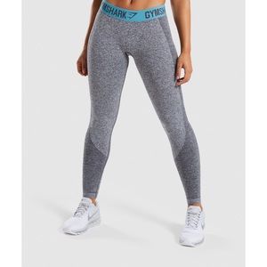 Gymshark Flex Leggings - Charcoal Marl/Dusky Teal